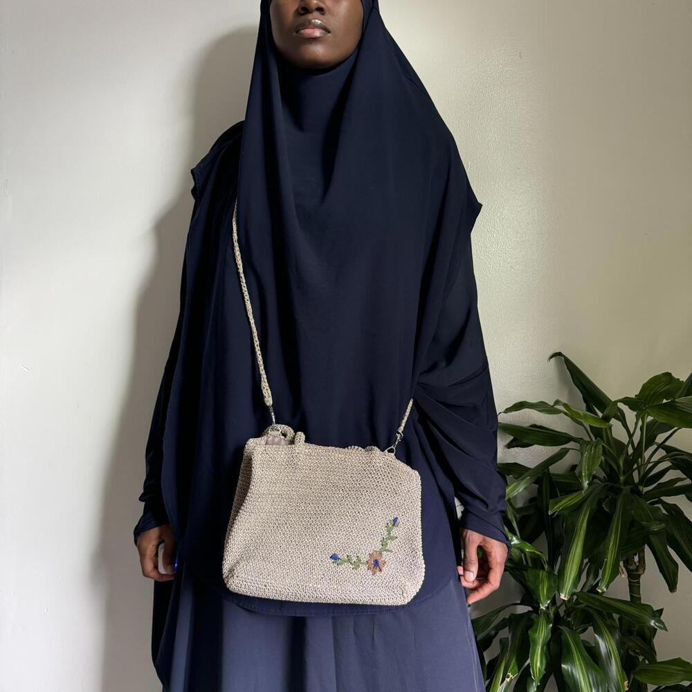 Vintage Floral Knit Crossbody/hand Bag‎ - Picture 3 of 8